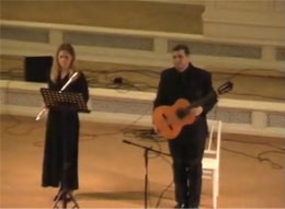 Игорь Шошин (гитара) и Ирина Пухальская (флейта)