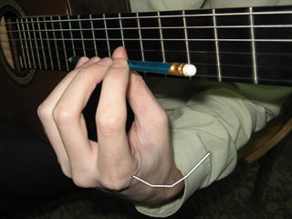 Уроки гитары. Постановка рук. Упражнение карандаш 2.