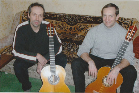 Гитарный мастер Вадим Ещенко (Чернигов) и белорусский гитарист Леонид Тертышный